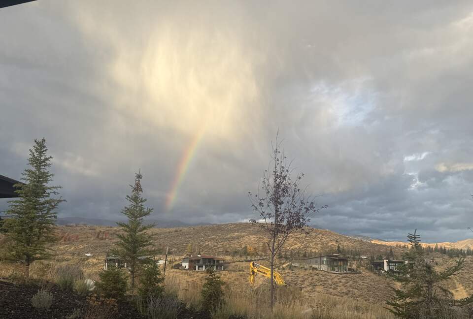 you may see a rainbow from the hot tub