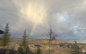 you may see a rainbow from the hot tub