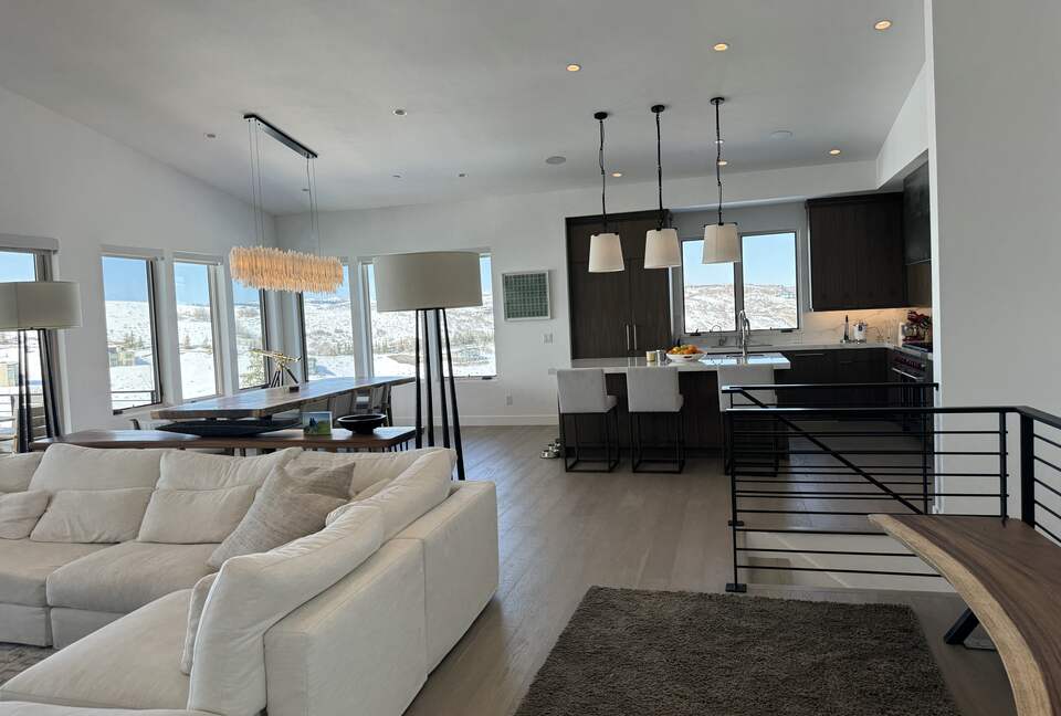 view upon entering the home on main level. Subzero and Wolf appliances