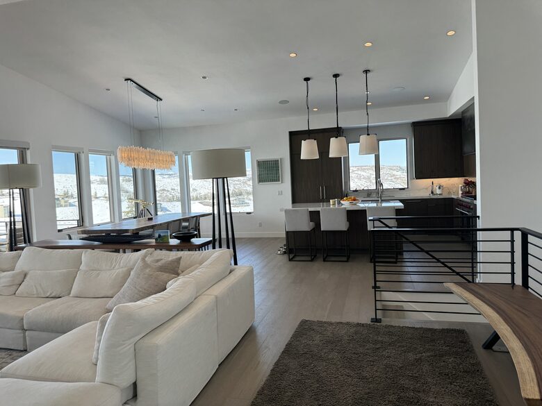 view upon entering the home on main level. Subzero and Wolf appliances