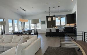 view upon entering the home on main level. Subzero and Wolf appliances