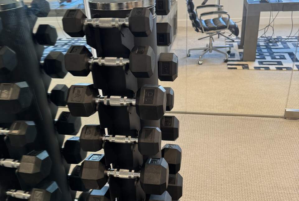 Gym on lower level of home