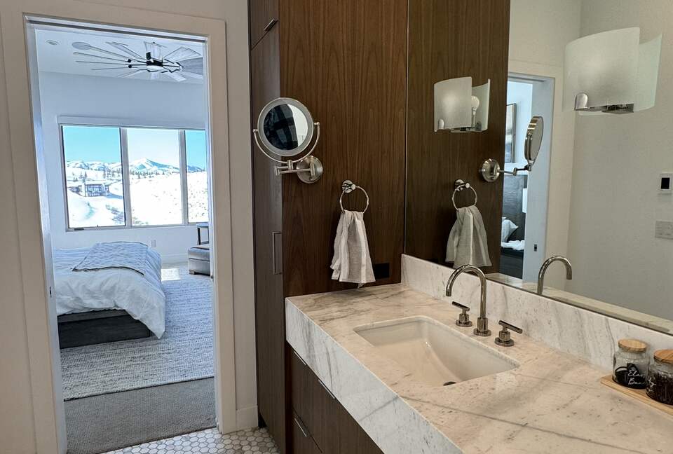 Master Bathroom with double sinks, shower and tub