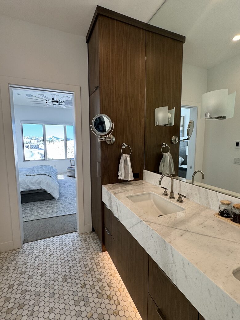 Master Bathroom with double sinks, shower and tub