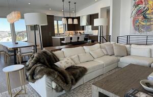 Great room with Kitchen in background