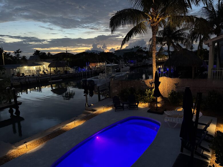 Pool at sunset