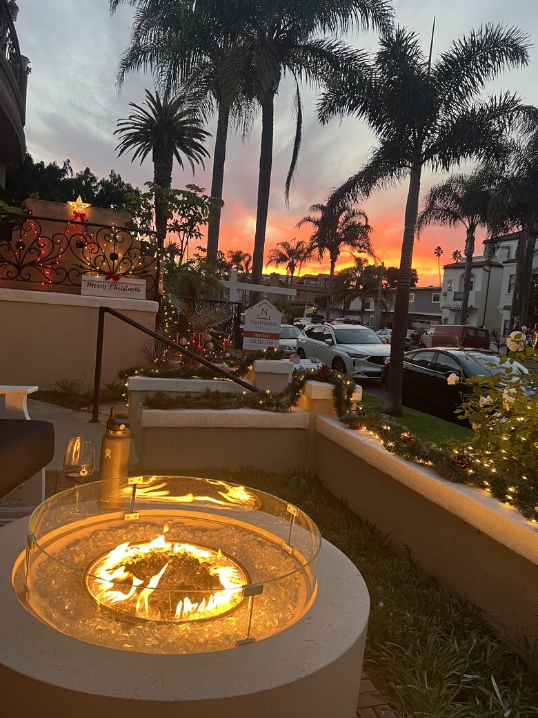 Front Patio at Sunset