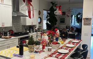Large Kitchen Island Sits Six and Good for Celebrations