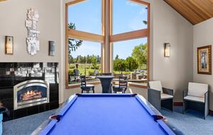 Pool House view of outdoor fire pit