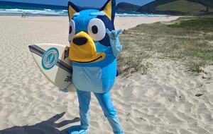 Bluey the cartoon character comes to Blueys Beach.