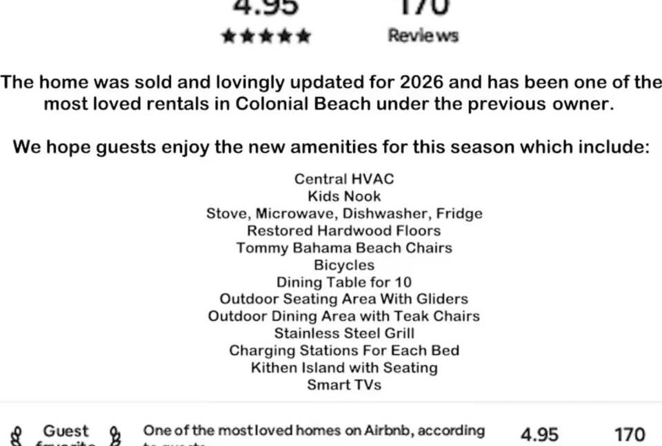 Updated Waterfront Victorian 4BR, 7 Bed- The Pearl - Colonial Beach, Virginia