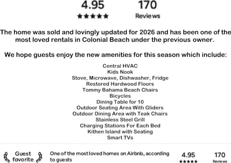 Updated Waterfront Victorian 4BR, 7 Bed- The Pearl - Colonial Beach, Virginia