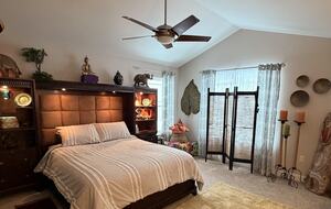 2nd Floor Master Bedroom with a Queen size bed