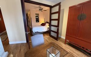 Guest bedroom with full bed