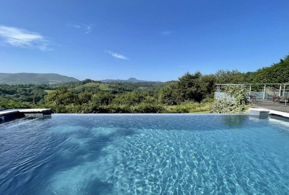 Basque Coast Panorama with Infinity Pool - Urrugne, France