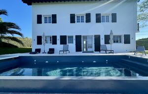 South side of the Villa with mountains and pool views