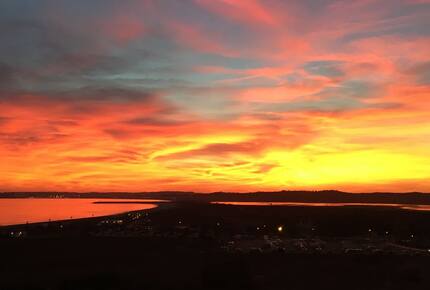 Sunset walk in February