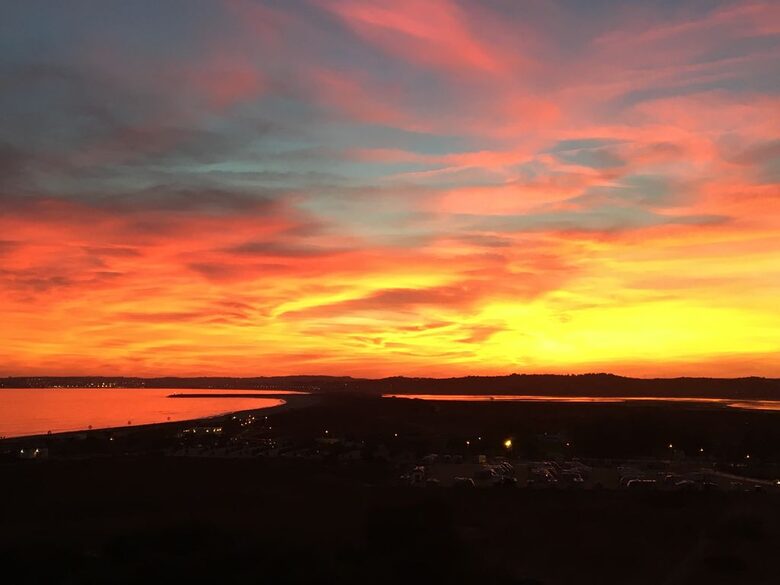 Sunset walk in February