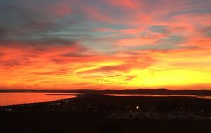 Sunset walk in February