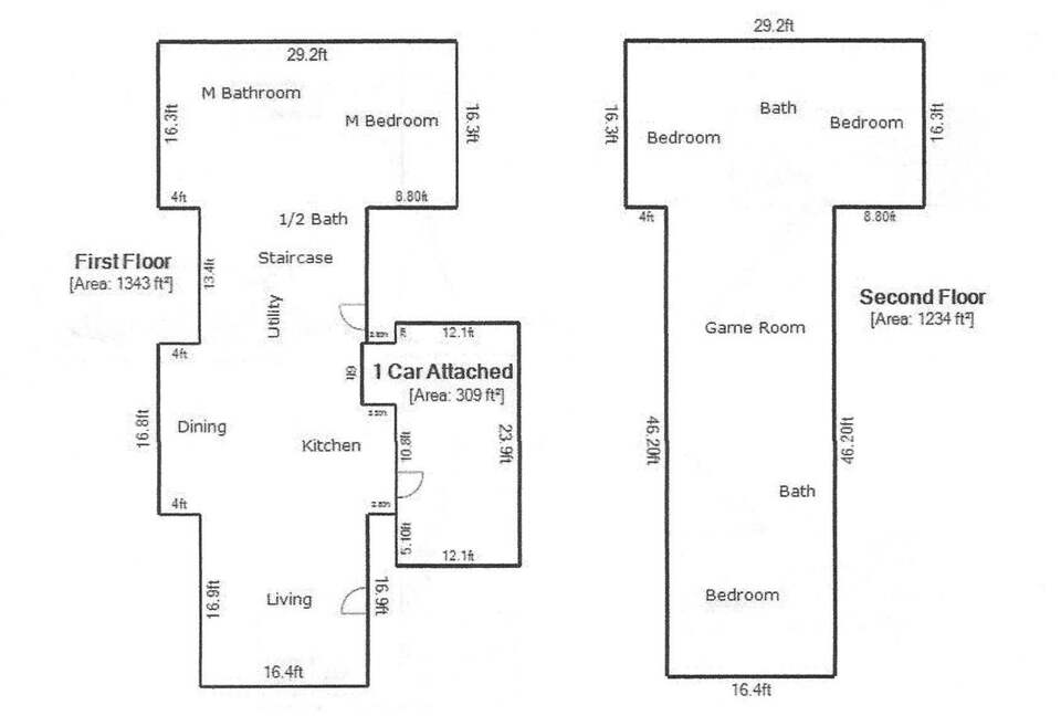 2400 square feet two story home