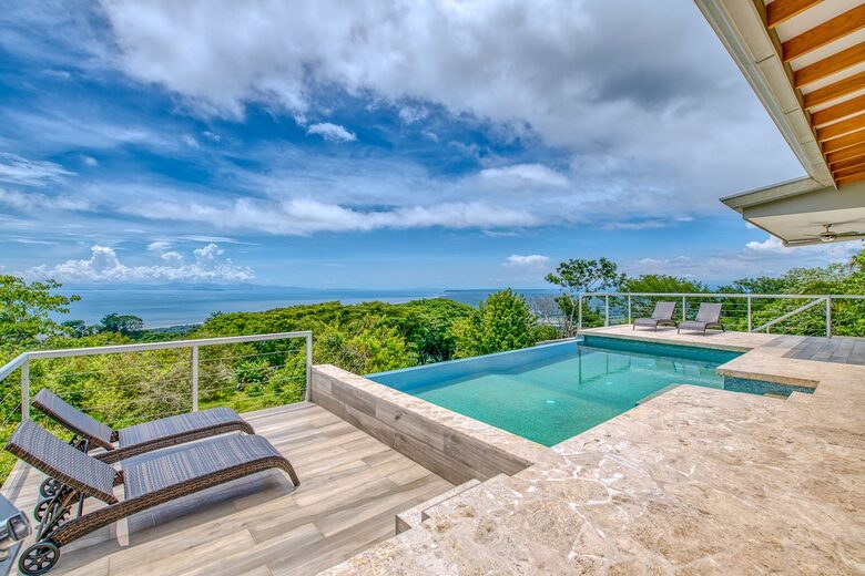 Infinity Edge Pool Above Carara Rainforest and Pacific Coast - Tarcoles, Costa Rica
