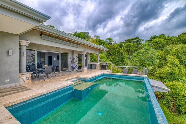 Infinity Edge Pool Above Carara Rainforest and Pacific Coast - Tarcoles, Costa Rica