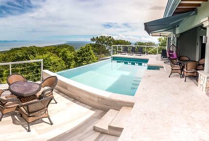 Infinity Edge Pool Above Carara Rainforest and Pacific Coast - Tarcoles, Costa Rica