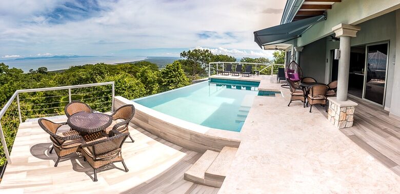 Infinity Edge Pool Above Carara Rainforest and Pacific Coast - Tarcoles, Costa Rica