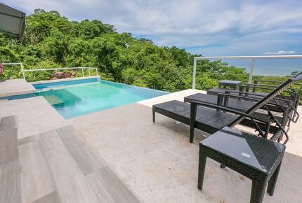 Infinity Edge Pool Above Carara Rainforest and Pacific Coast - Tarcoles, Costa Rica