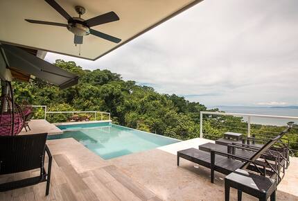Infinity Edge Pool Above Carara Rainforest and Pacific Coast - Tarcoles, Costa Rica