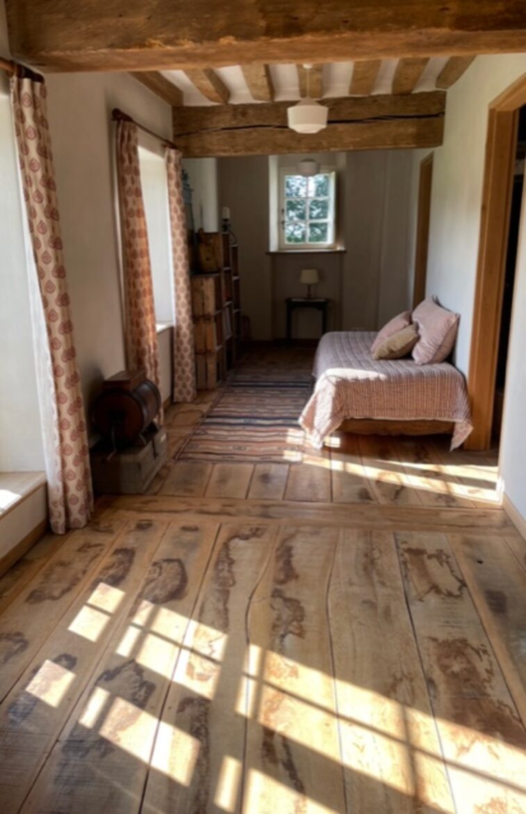 Hallway with three bedrooms