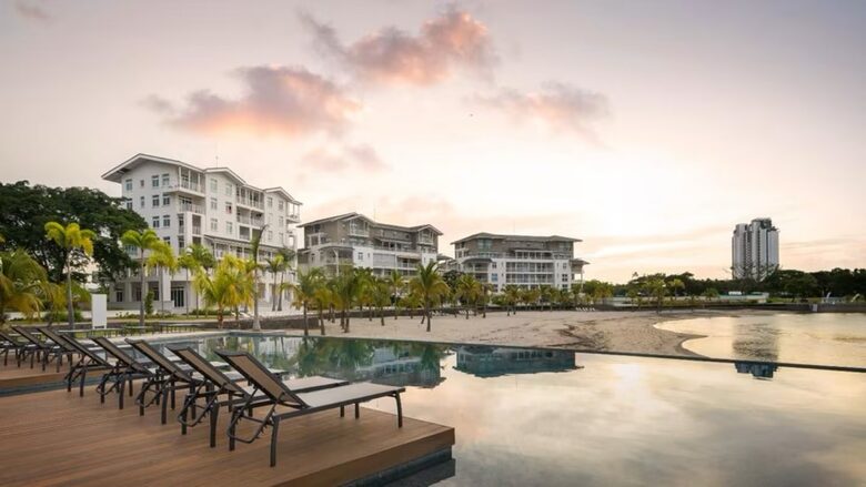 View from community pool area