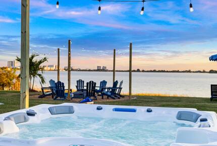 Waterfront Retreat with Pool, Pickleball & Sauna - West Palm Beach, Florida