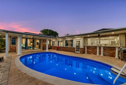 Waterfront Retreat with Pool, Pickleball & Sauna - West Palm Beach, Florida