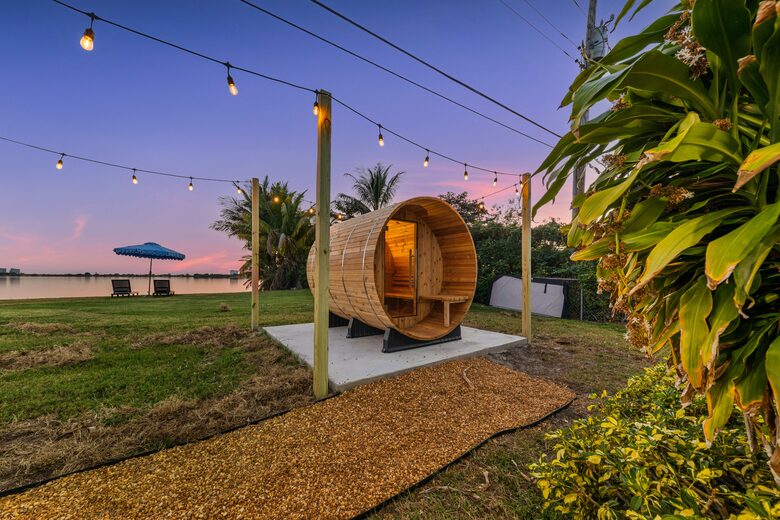 Waterfront Retreat with Pool, Pickleball & Sauna - West Palm Beach, Florida