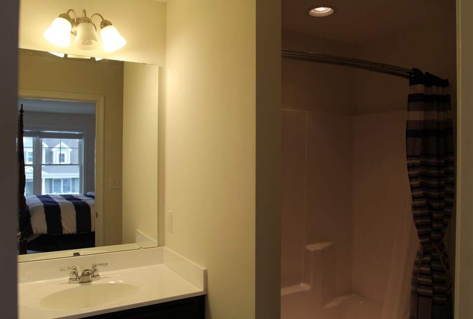 Upper level primary bedroom full bathroom