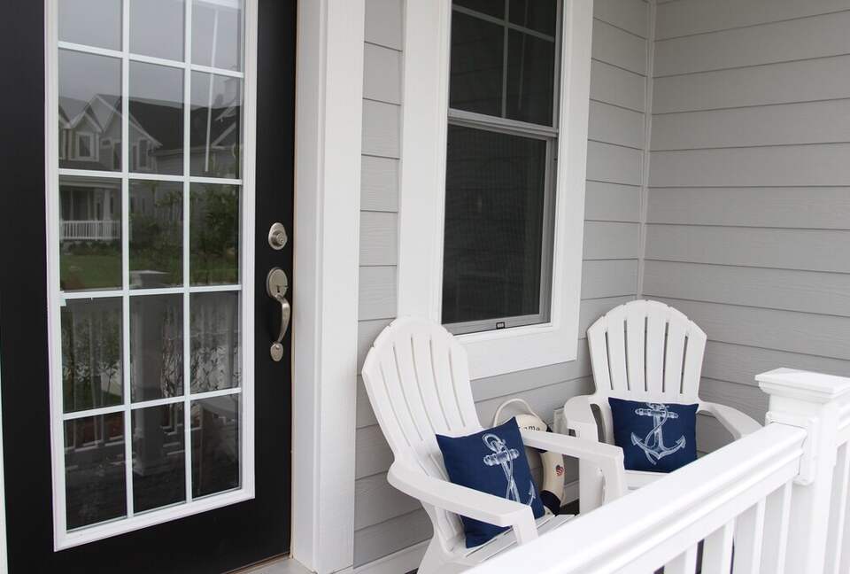 Front porch from front bedroom