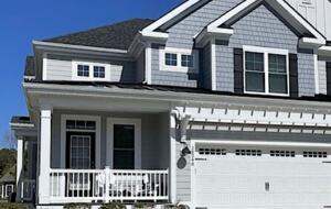 Front view of twin home villa