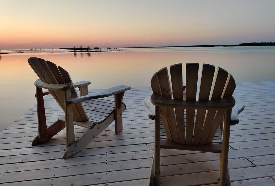 Large dock with over 500 feet of private waterfont beach