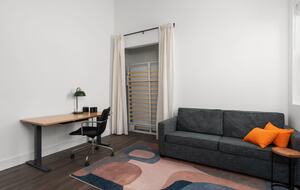 queen murphy and queen sofa bed (west elm)