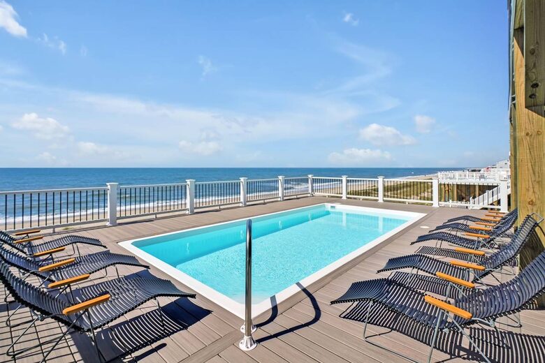 Grand Oceanfront Home on Oak Island - Oak Island, North Carolina