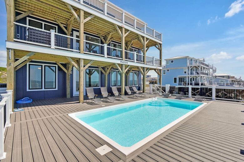 Grand Oceanfront Home on Oak Island - Oak Island, North Carolina