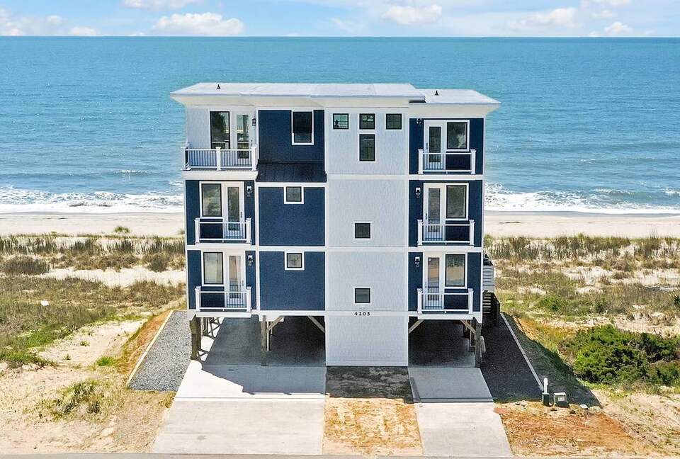 Grand Oceanfront Home on Oak Island - Oak Island, North Carolina