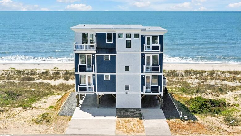 Grand Oceanfront Home on Oak Island - Oak Island, North Carolina