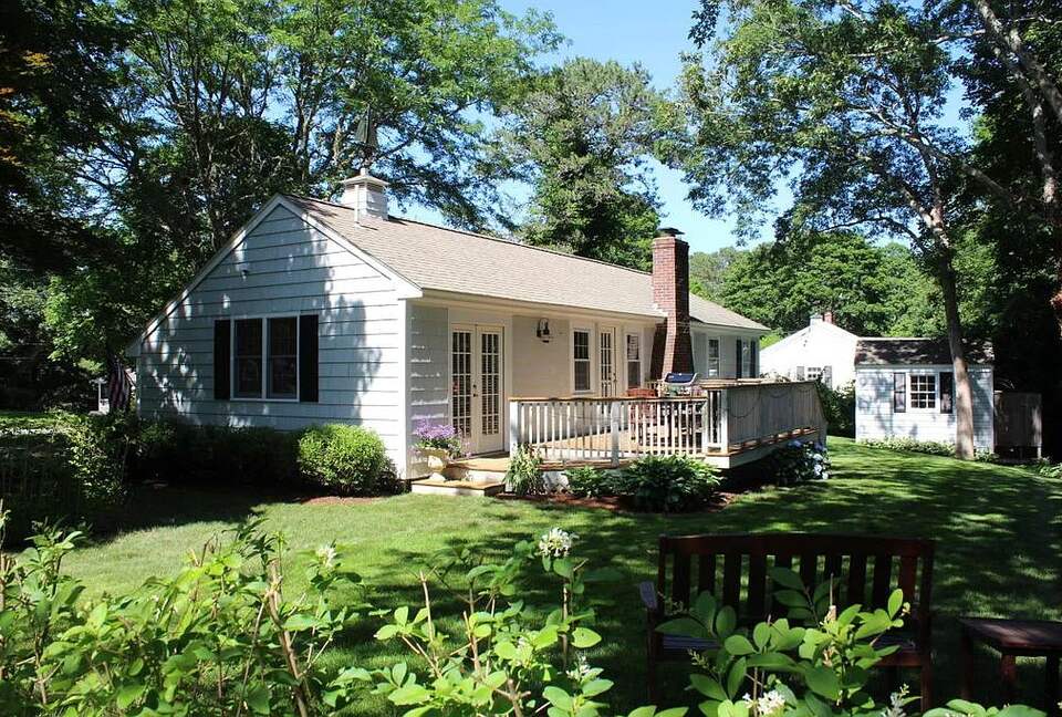 large deck & private yard