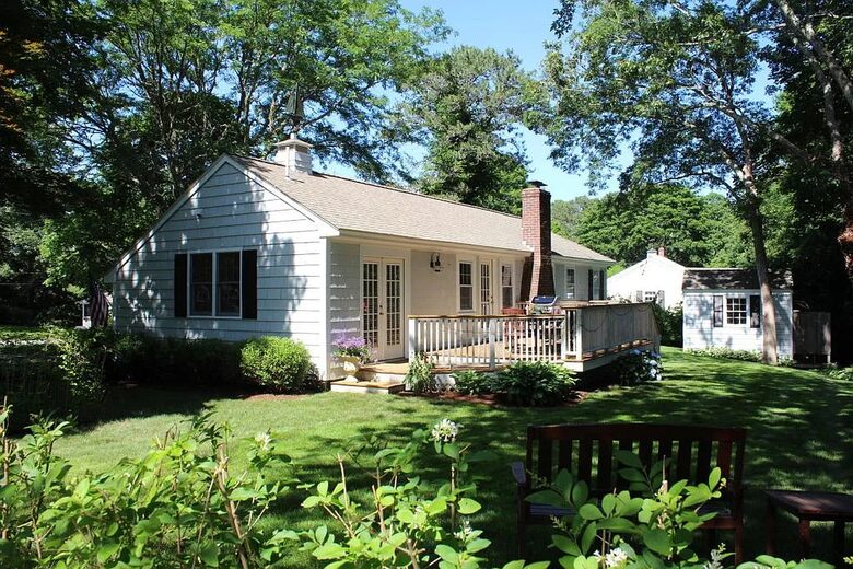 large deck & private yard