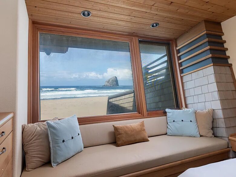 Direct Oceanfront Home Framing Haystack Rock - Pacific City, Oregon