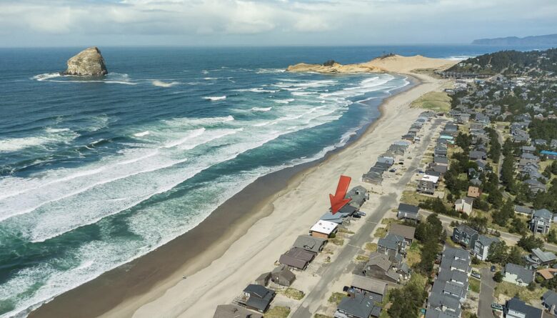 Direct Oceanfront Home Framing Haystack Rock - Pacific City, Oregon