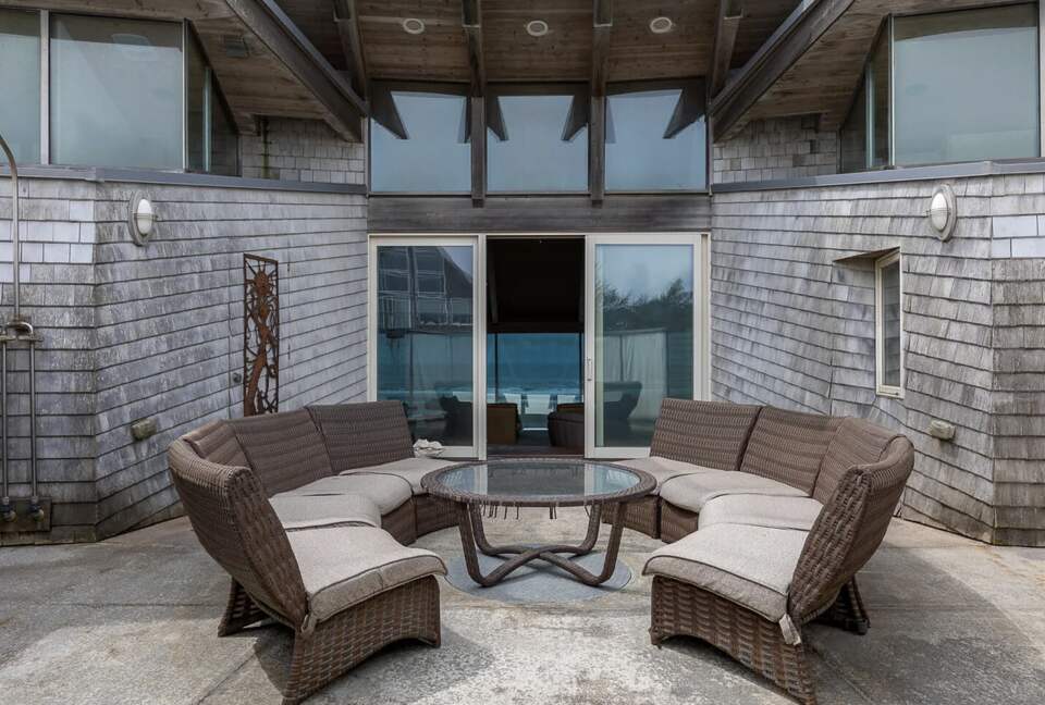 Direct Oceanfront Home Framing Haystack Rock - Pacific City, Oregon