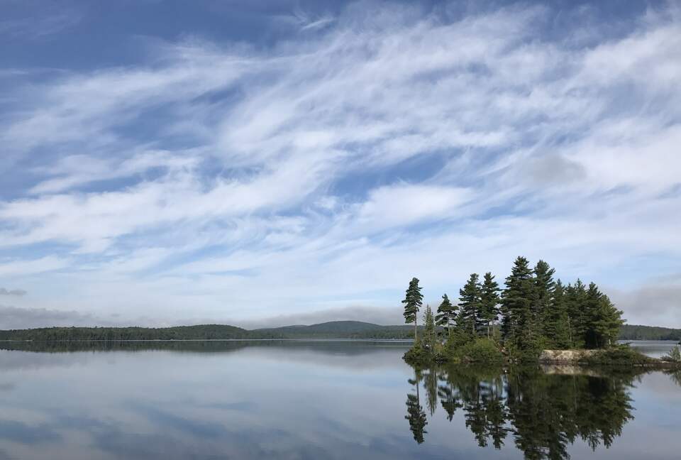 One of the islands on Lake Medora - perfect picnic spot.